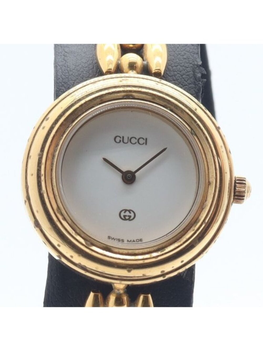 Gucci Box with Change Bezel White Dial Bangle Watch